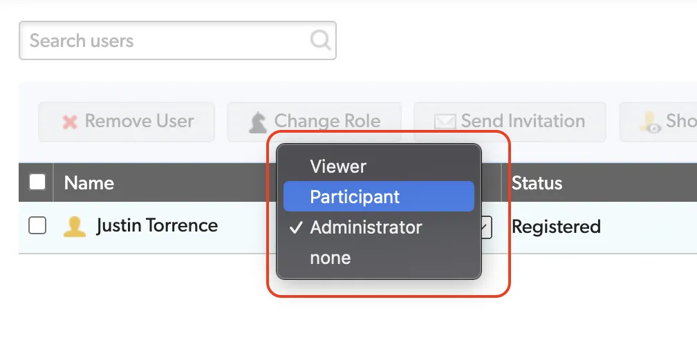 Select a Role in Quickbase